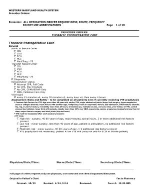 Western Maryland Health System Provider Orders