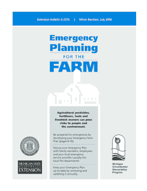 Michigan Emergency Farm Plan