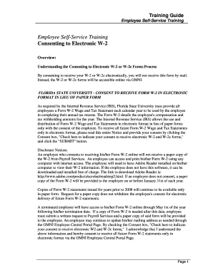 Consent to Electronic W-2 Form