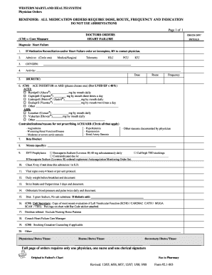 Physician Orders for Heart Failure