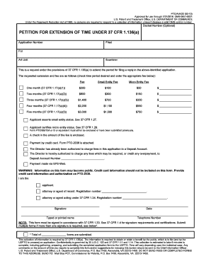 Petition for Extension of Time Under 37 CFR 1.136(a)