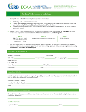 Testing With Accommodations Form