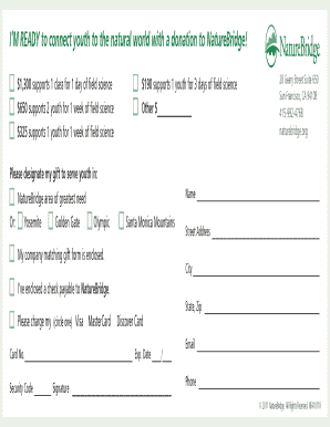 NatureBridge Donation Form