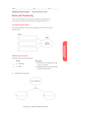 Weathering and Soil Formation Worksheet