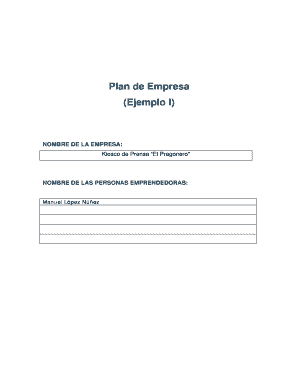 Plan de Empresa para Kiosco de Prensa