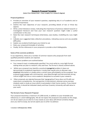 Research Proposal Template