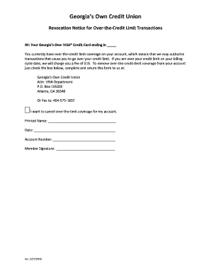 Georgia’s Own Credit Card Over-the-Credit Limit Revocation Notice