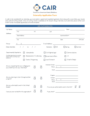 Internship Application Form