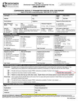 Washington STD Case Report Form