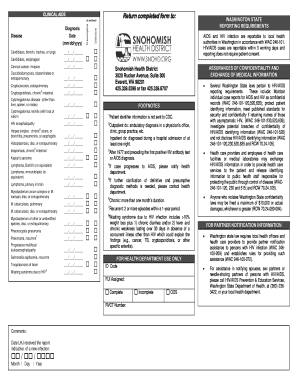 Washington State HIV/AIDS Case Report Form