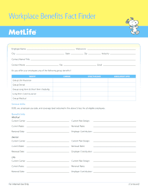 Workplace Benefits Fact Finder