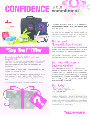 Tupperware Consultant Agreement