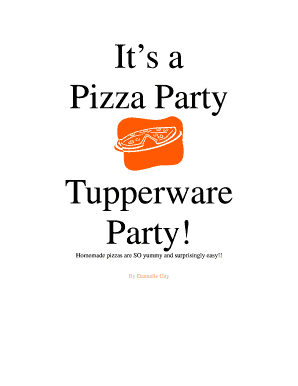 Tupperware Pizza Party Invitation