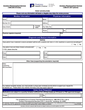 Xolair Prior Authorization Form