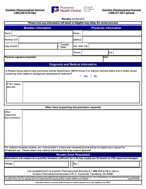 Revatio Prior Authorization Form