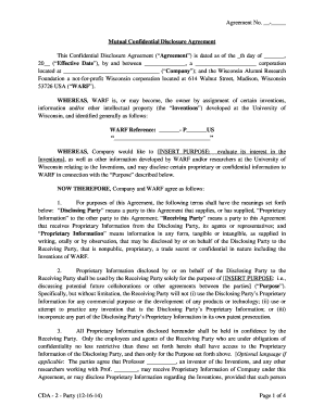 Mutual Confidential Disclosure Agreement