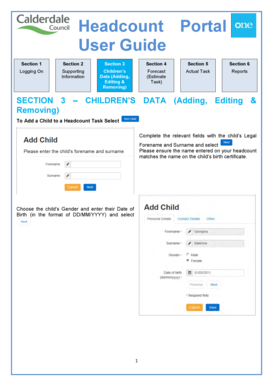 Headcount Portal User Guide - calderdalegovuk - calderdale gov