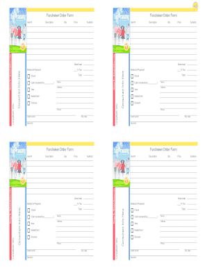 Fundraiser Order Form