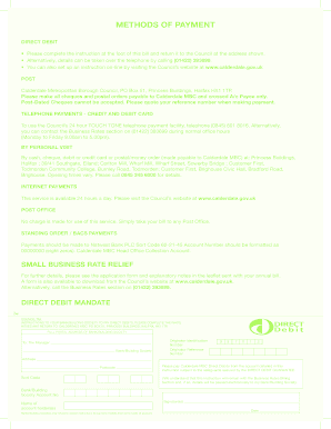 Calderdale Council Tax Payment Instructions