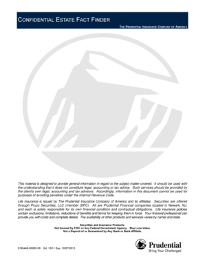 Estate Fact Finder Form