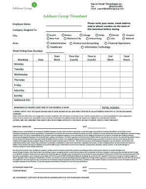 Addison Group Timesheet