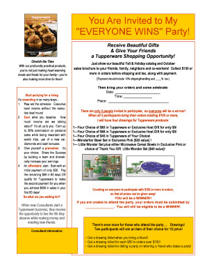 Tupperware Party Invitation