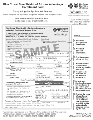 Blue Cross Blue Shield of Arizona Advantage Enrollment Form