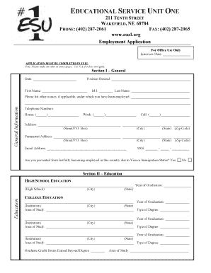 Employment Application Form