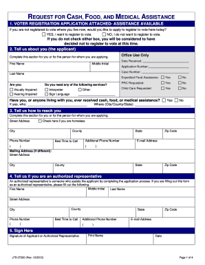 Ohio Cash, Food, and Medical Assistance Application