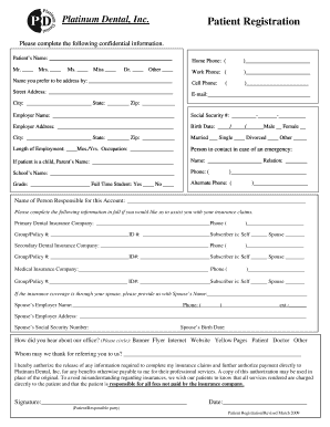 Patient Registration Form