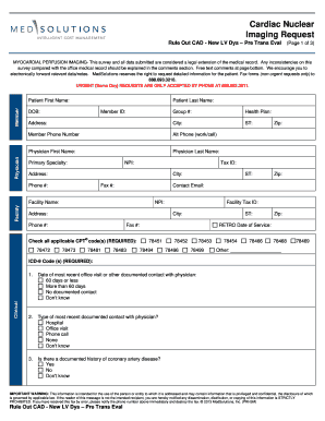 Cardiac Nuclear Imaging Request Form