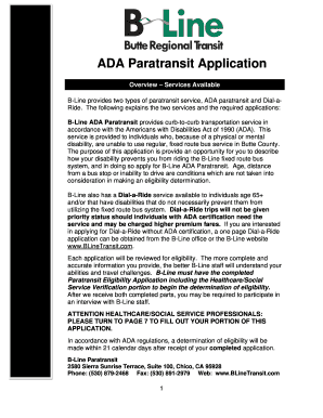 ADA Paratransit Application