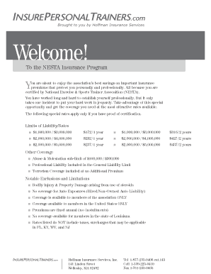 NESTA Insurance Program Application