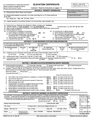 FEMA Elevation Certificate