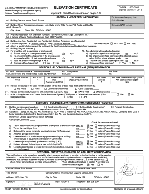 FEMA Elevation Certificate