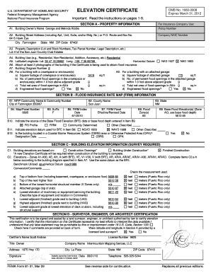 FEMA Elevation Certificate