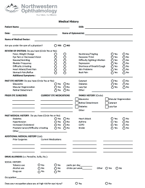 Medical History Form
