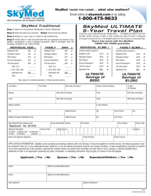 SkyMed Membership Application Form
