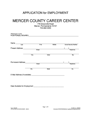 Application for Employment