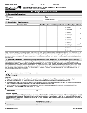 IRA Change of Beneficiary Form