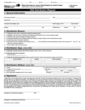HSA Distribution Request Form