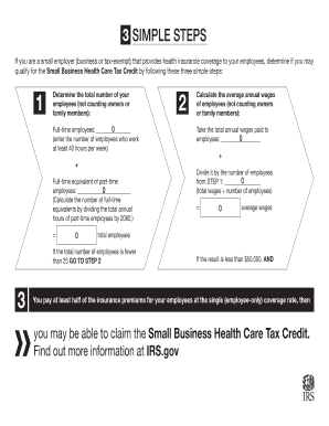 Small Business Health Care Tax Credit Eligibility