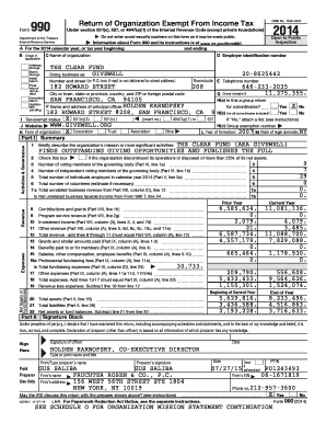 Form 990 Return of Organization Exempt From Income Tax