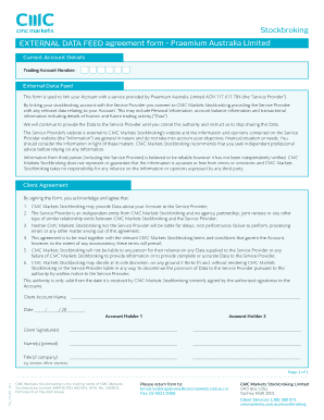 Stockbroking External Data Feed Agreement