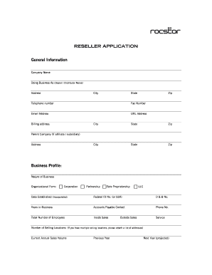 Reseller Application Form