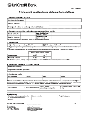 EBAN2c Authorization Form for Online Banking