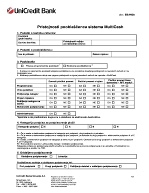MultiCash Authorization Form
