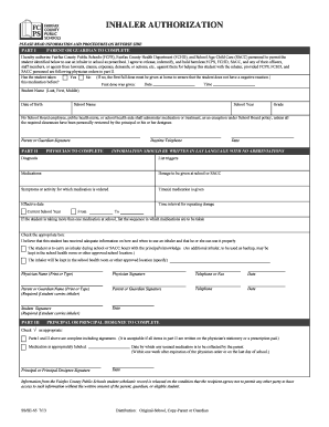Inhaler Authorization Form