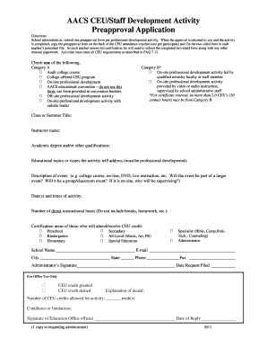 AACS CEU Preapproval Application