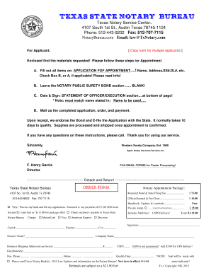Fillable Online Package - Texas State Notary Bureau Fax Email Print ...